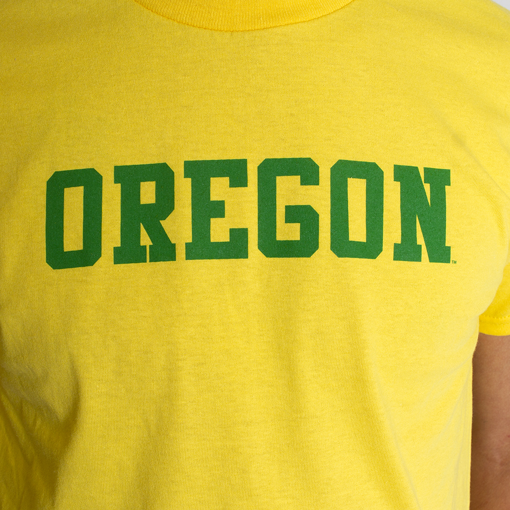 Student Athlete, McKenzie SewOn, Yellow, Crew Neck, Men, Unisex, Football, Mount Rushmore of Oregon Athletes, T-Shirt, 759819